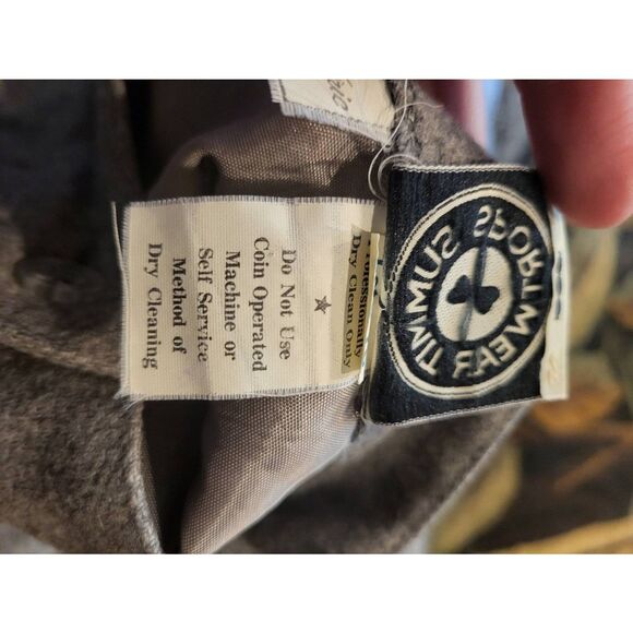 Vintage Summit Sportwear Skirt Women's 8 Grey Wool Midi A Line Button Side - Picture 3 of 4